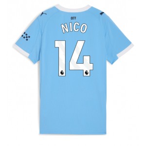 Fotbalové Dres Manchester City Nico Gonzalez #14 Dámské Domácí Oblečení 2025-26 Krátký Rukáv